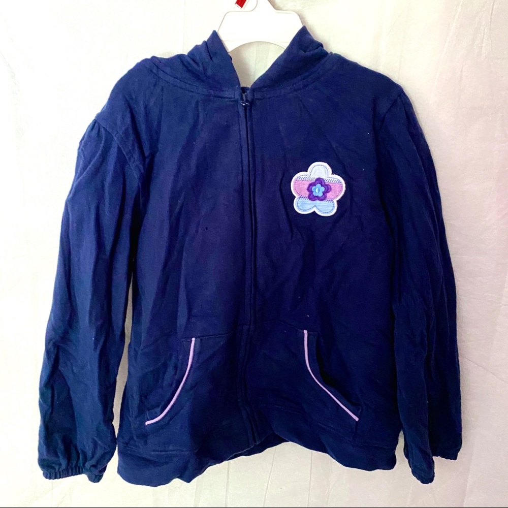 Carter’s Girl’s Zip down Navy Blue sweatshirt S 6X